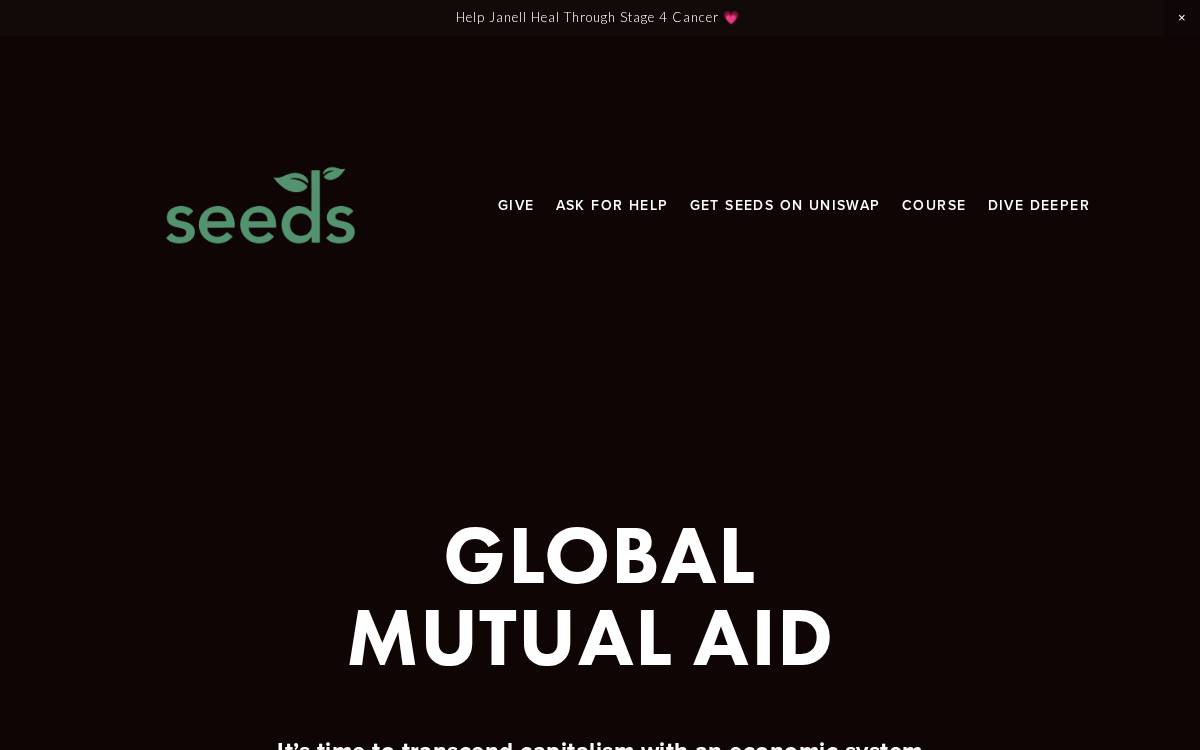 Seeds website preview