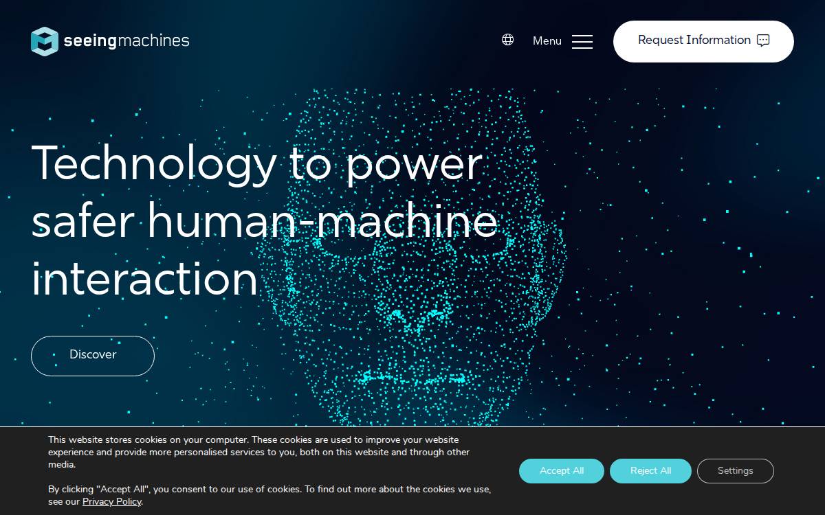 Seeing Machines website preview