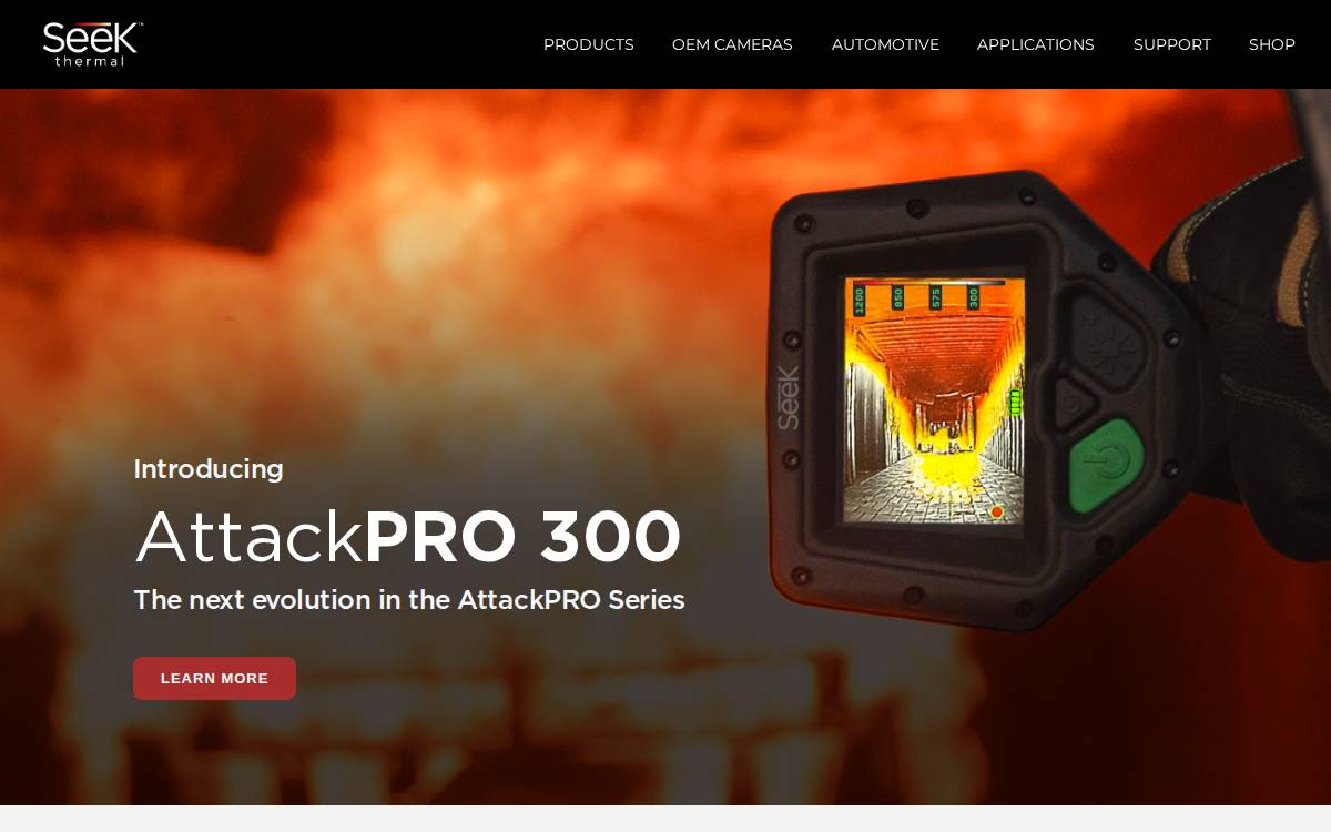 Seek Thermal website preview
