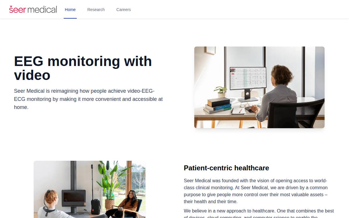 Seer Red website preview