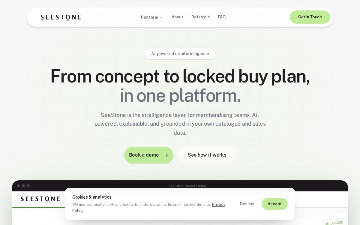 Seestone website preview