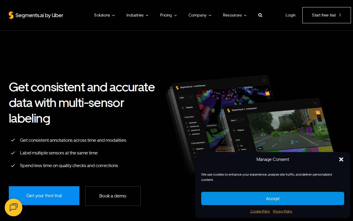 Segments.ai website preview