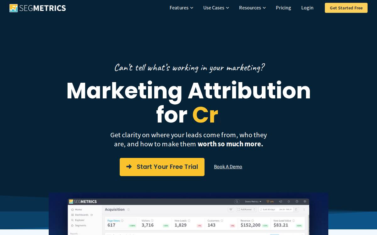SegMetrics website preview