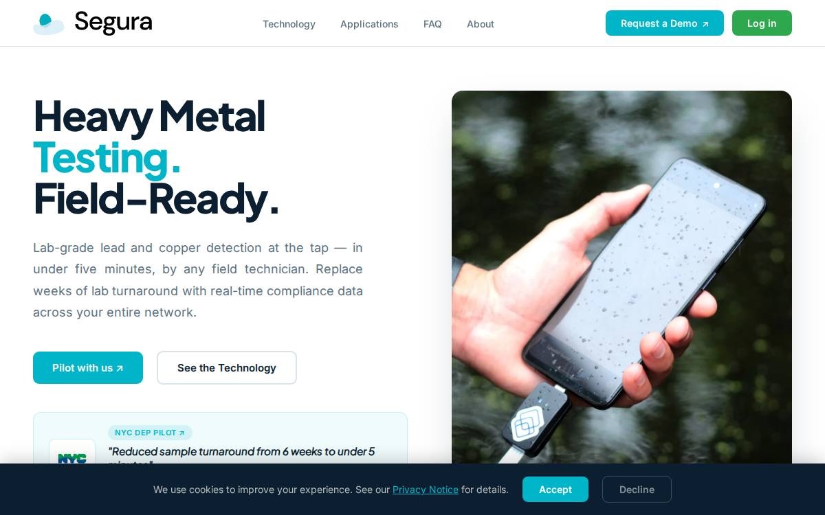 Segura website preview