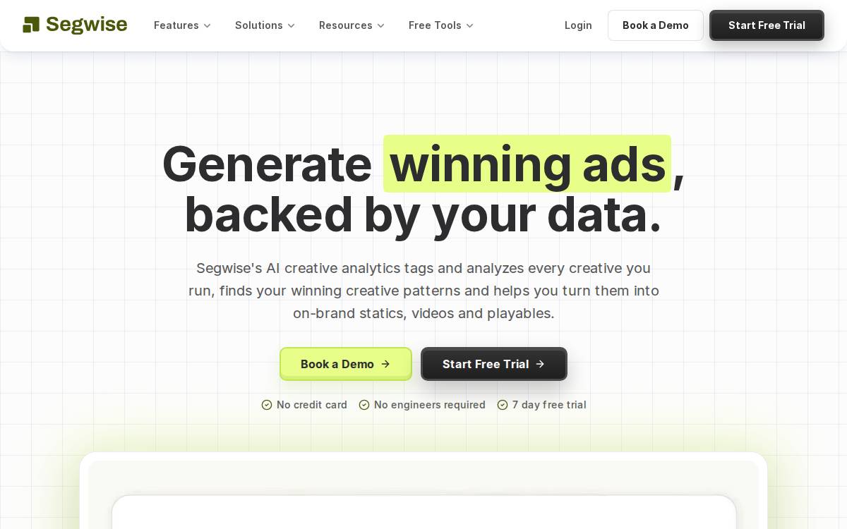 Segwise website preview