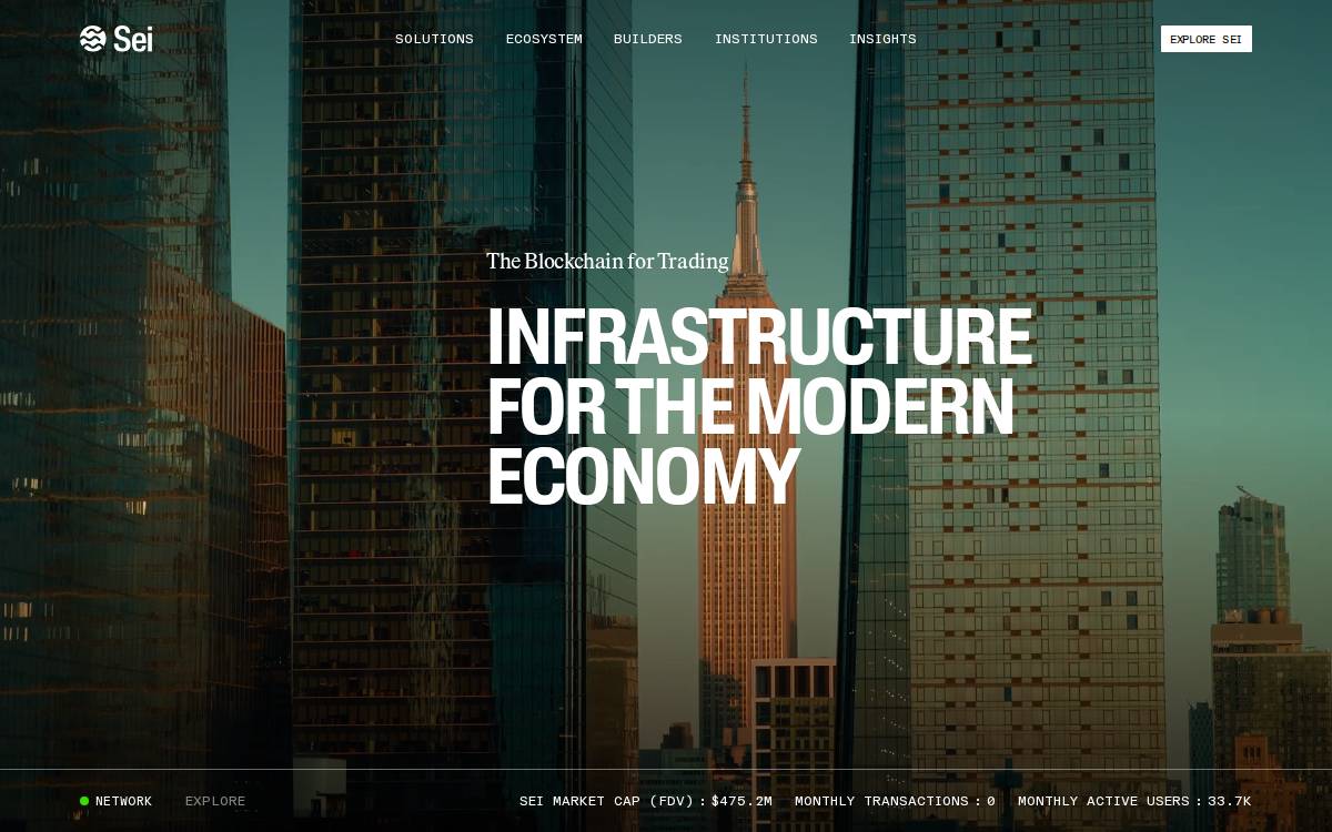 Sei Network Layer 1 website preview