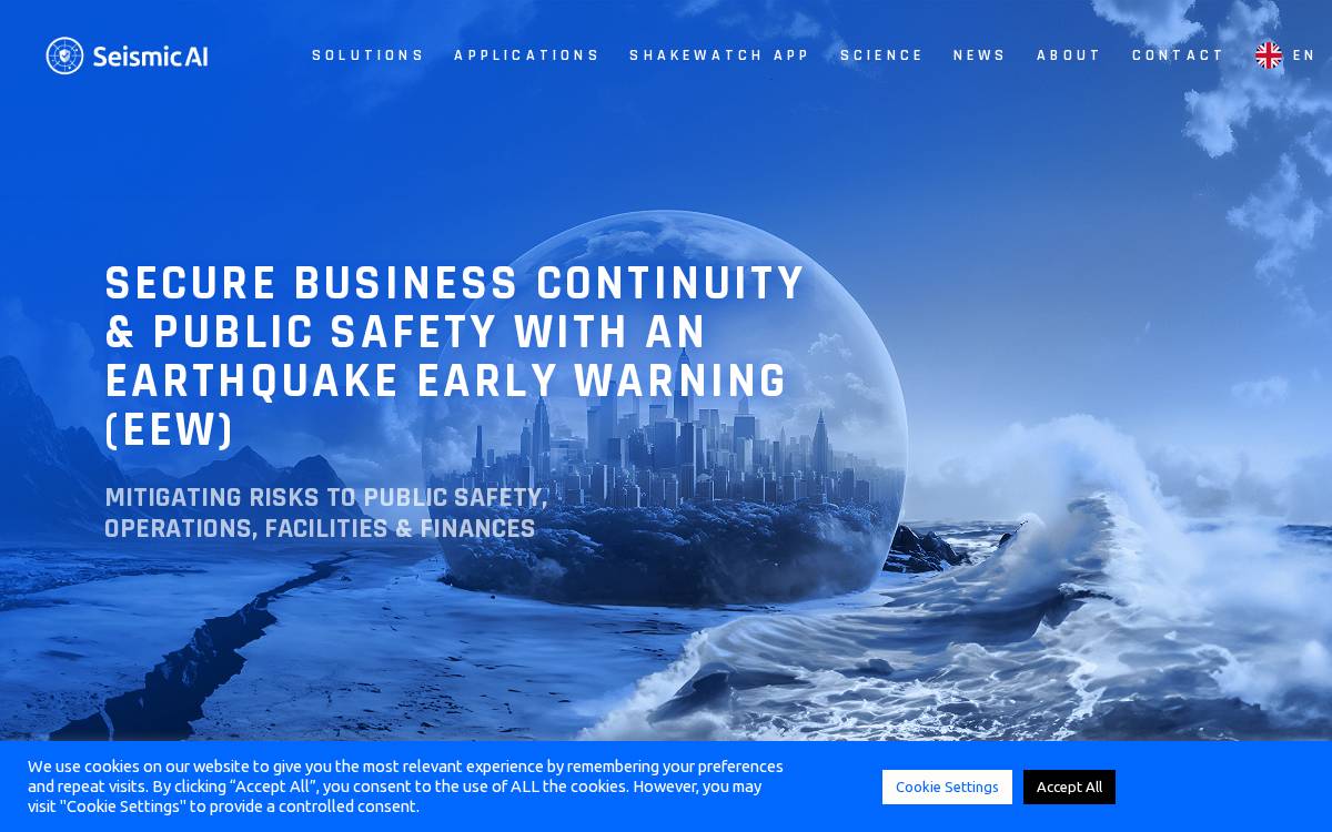 SeismicAI website preview