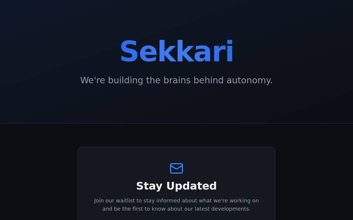 Sekkari website preview