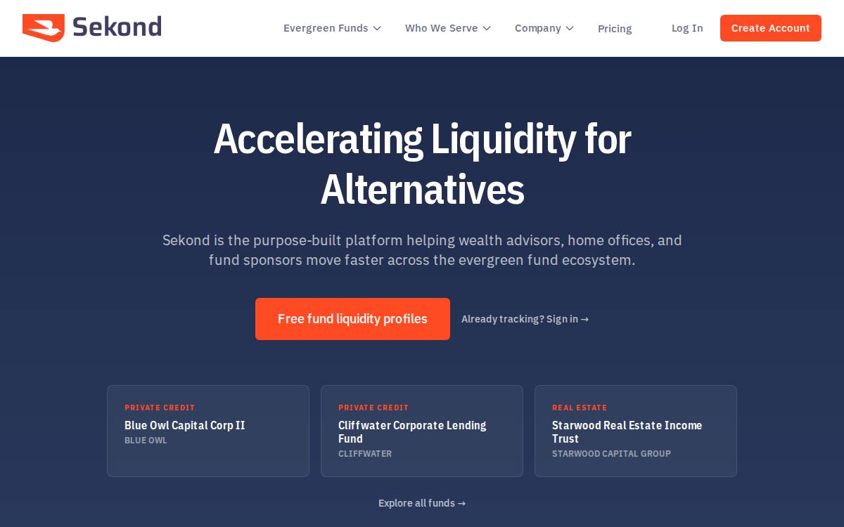 Sekond website preview