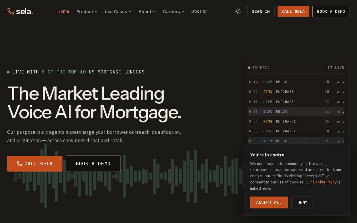 Sela website preview