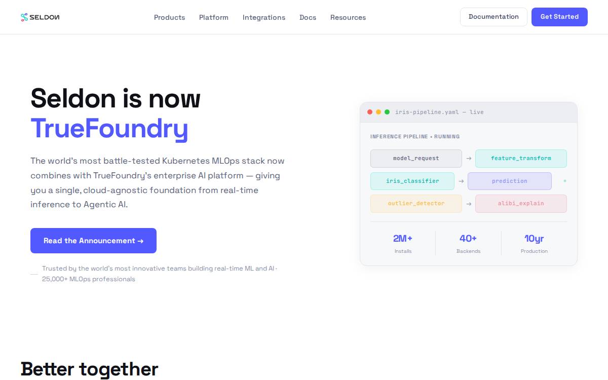 Seldon website preview