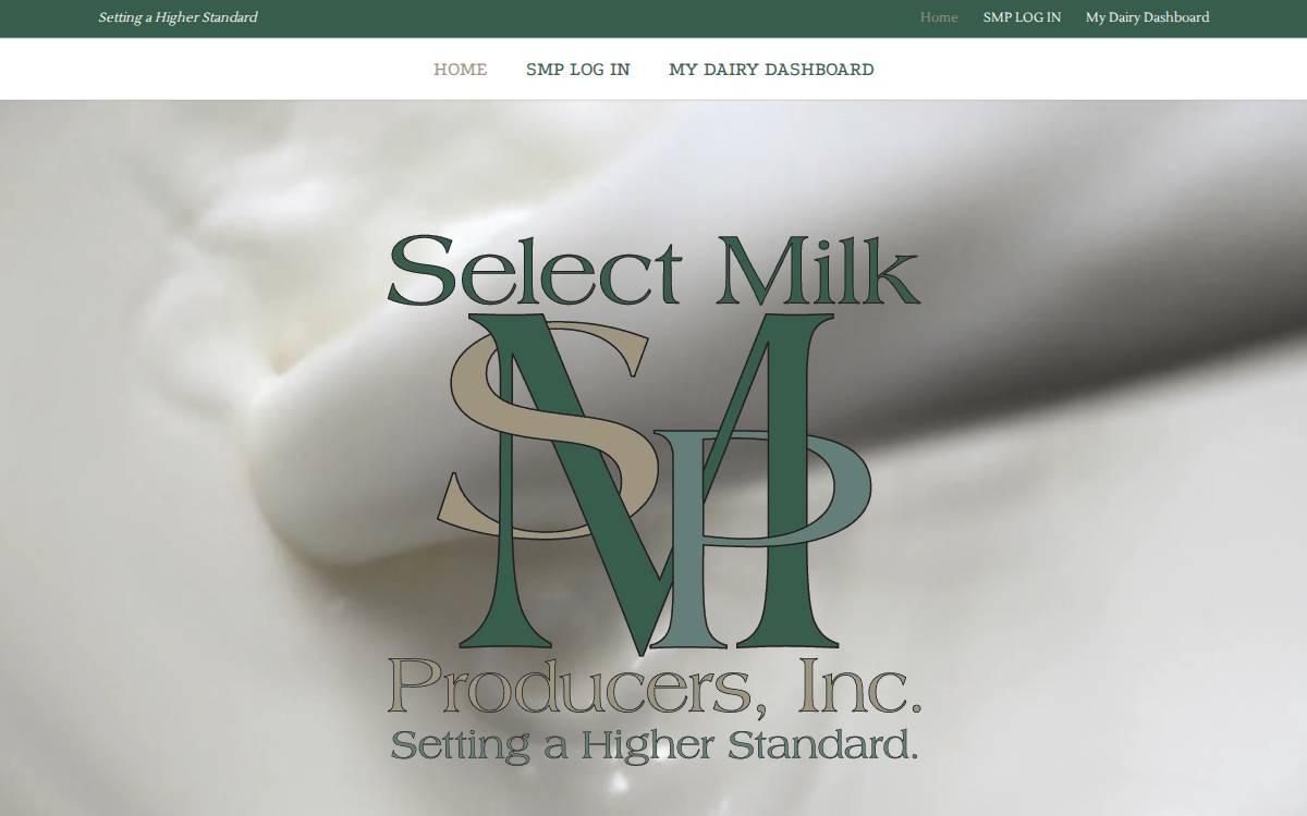 Select Milk Producers website preview