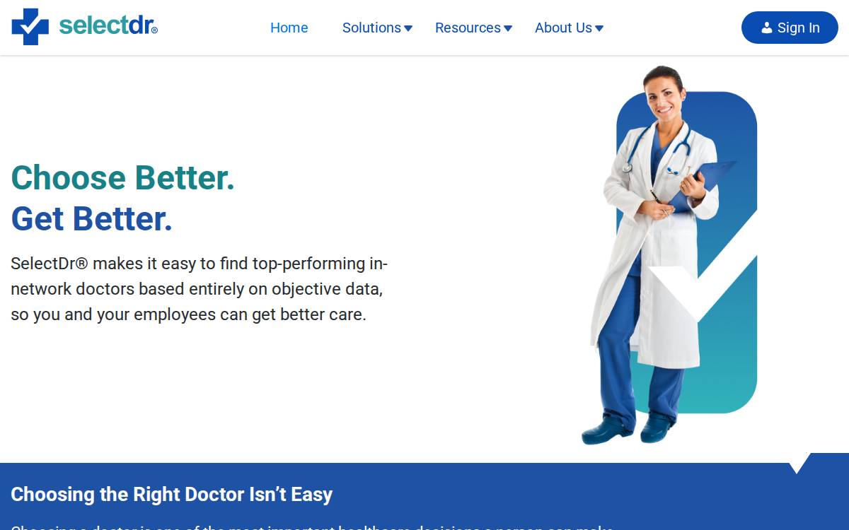 SelectDr website preview