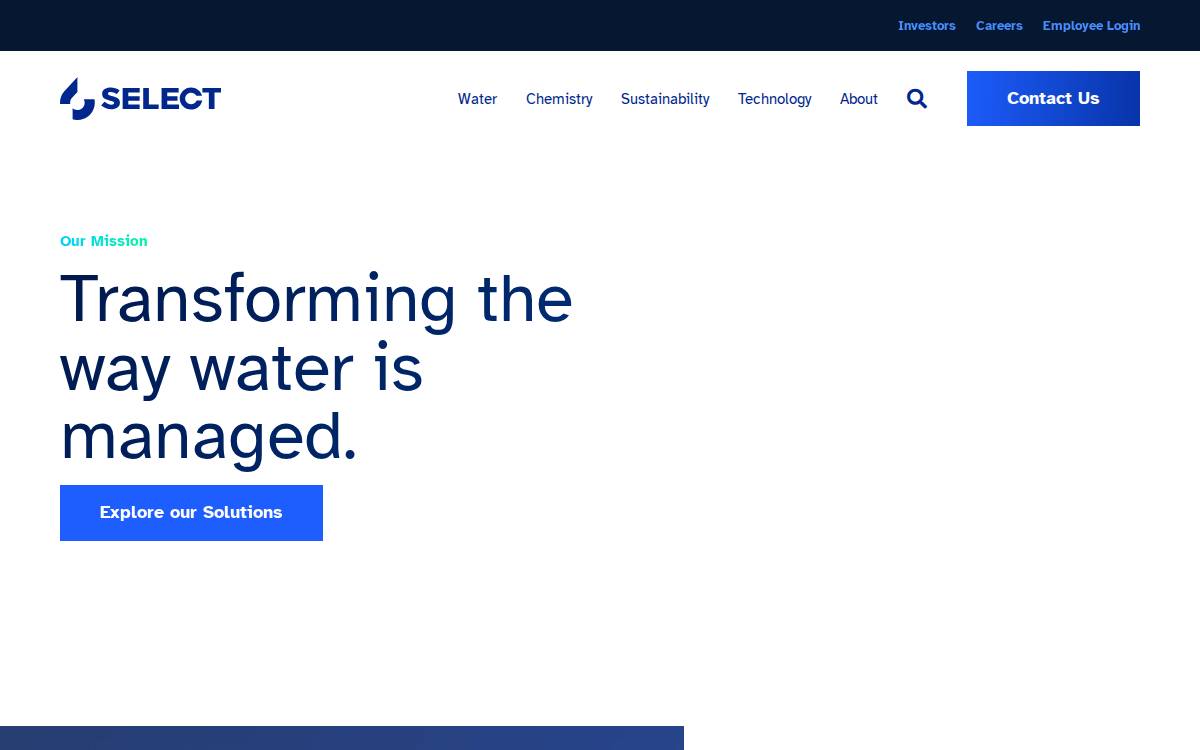 Selectwater website preview
