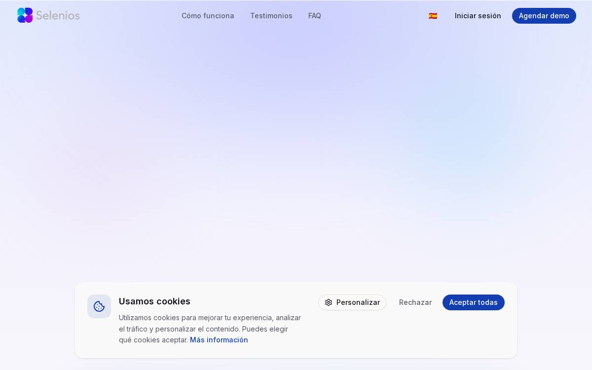 Selenios website preview