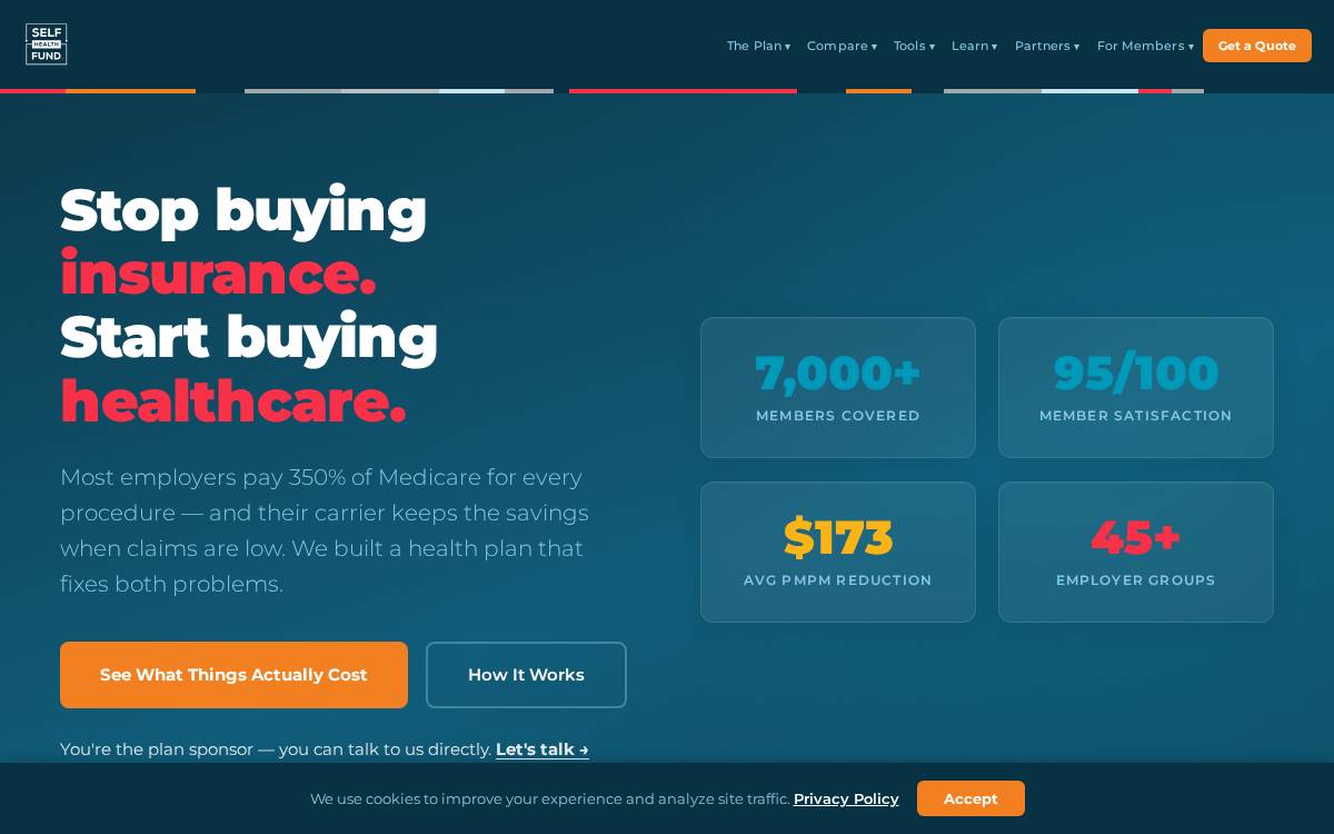 Selffundhealth website preview