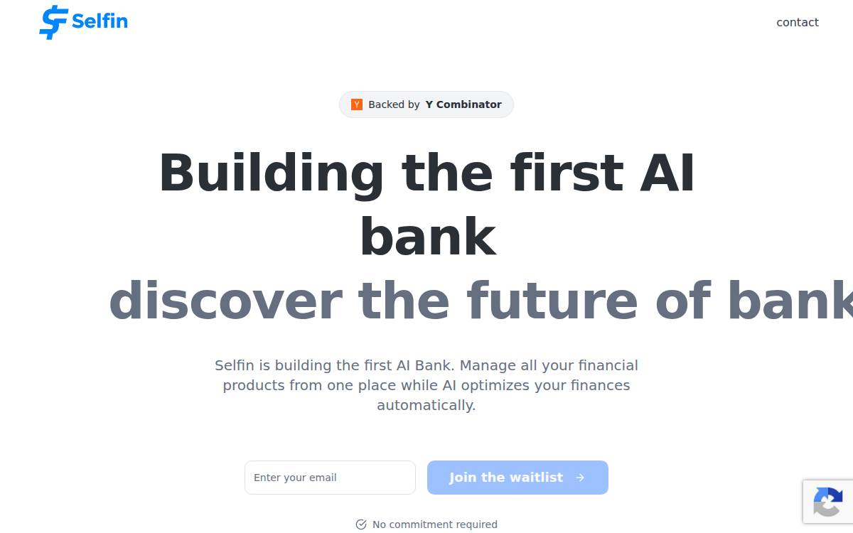 Selfin website preview