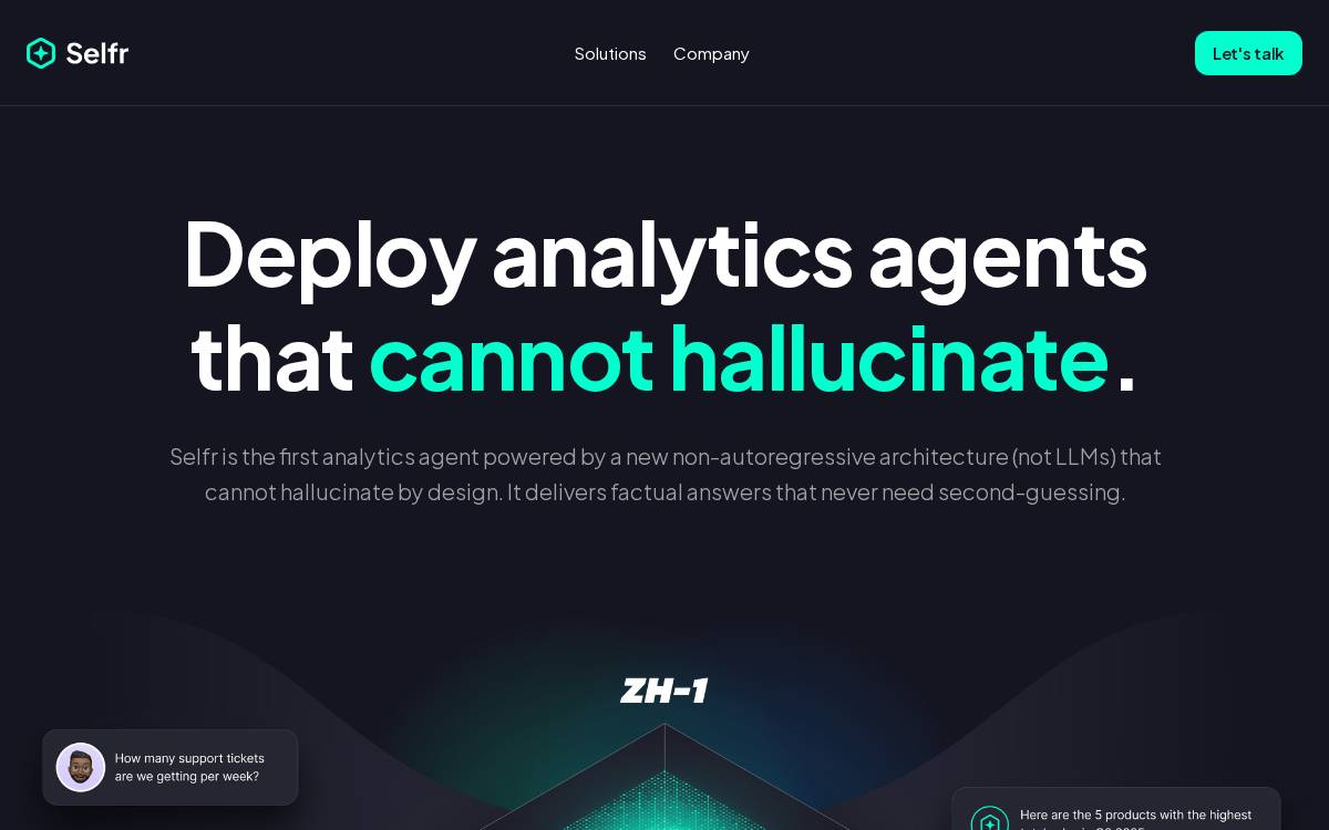 Selfr website preview