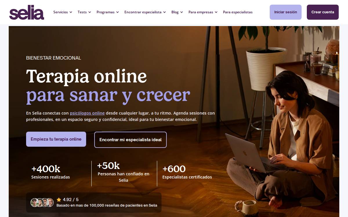 Selia website preview