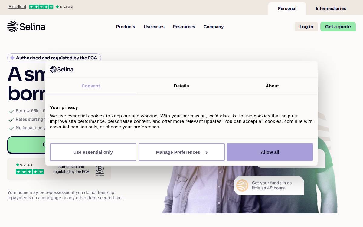 Selinaadvance website preview