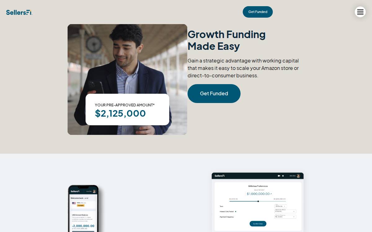 Sellers Funding website preview
