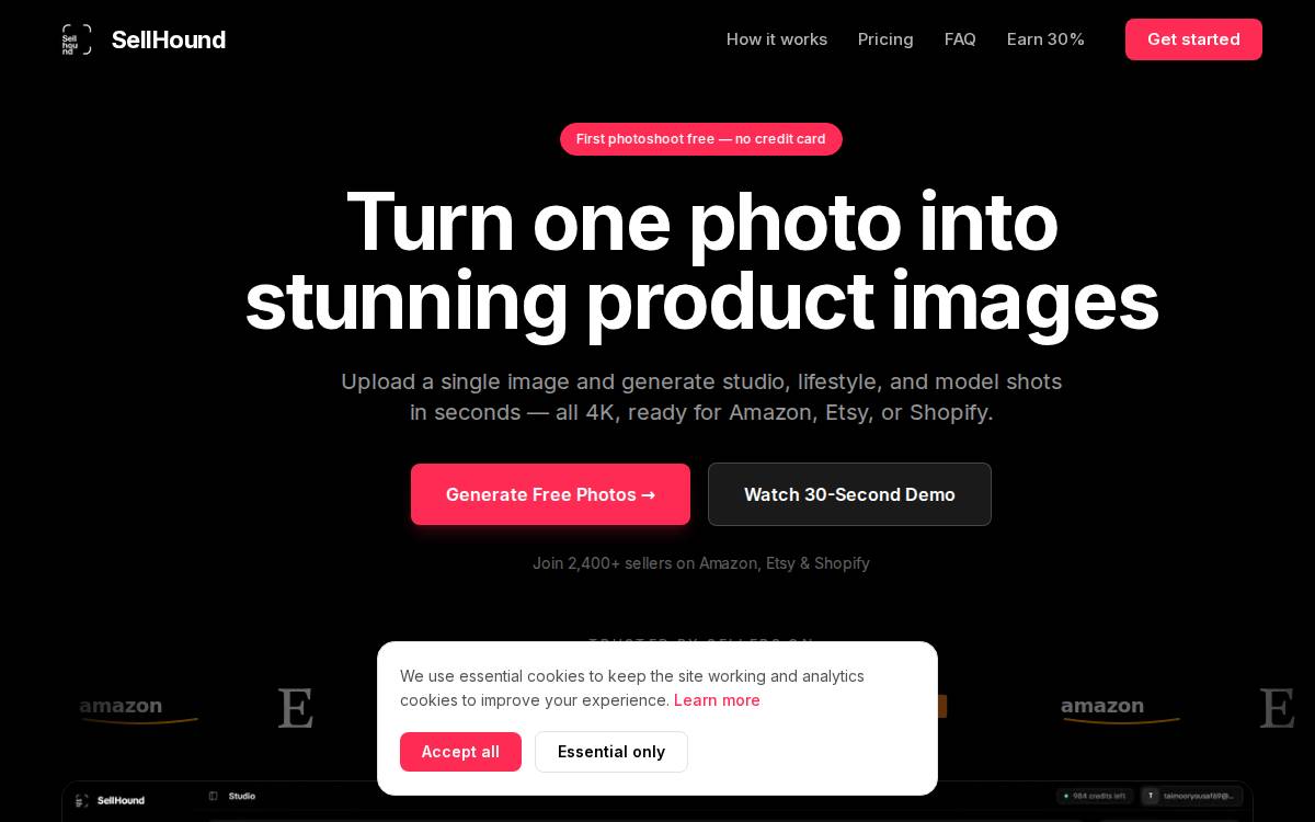 Sellhound website preview