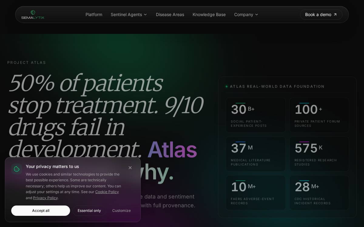 Semalytix website preview