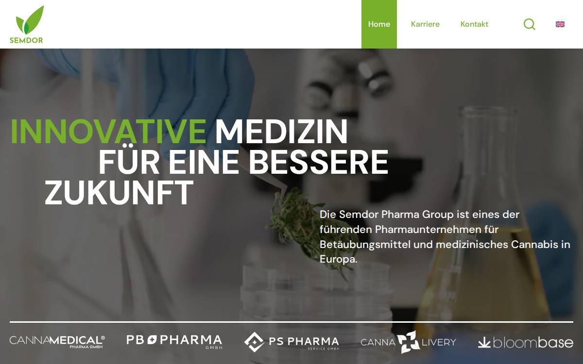 Semdor Pharma website preview