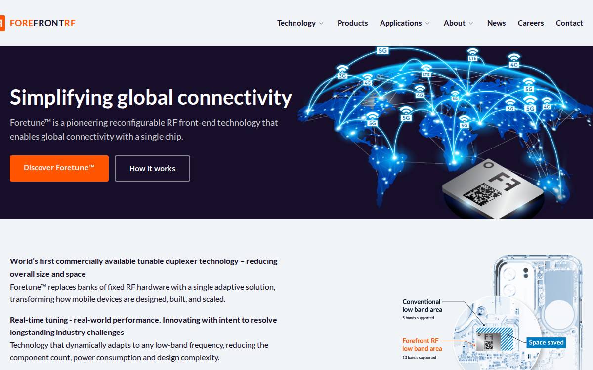 Forefront Rf website preview
