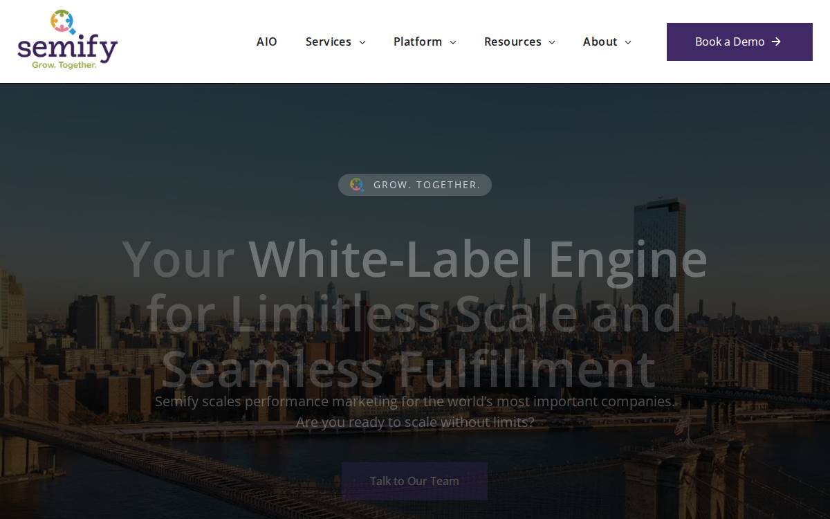 Semify website preview
