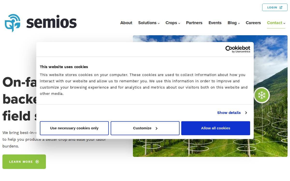 Semios website preview