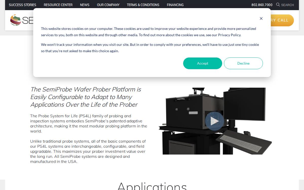 SemiProbe website preview