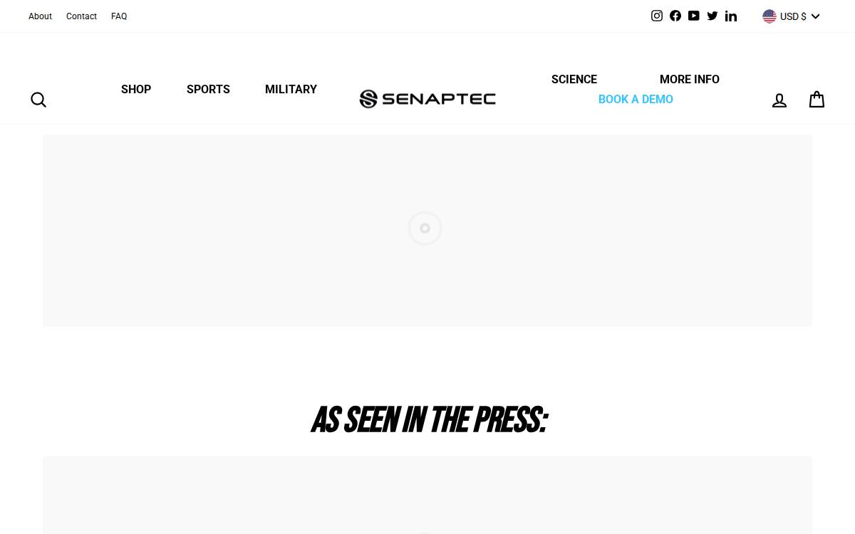 Senaptec website preview