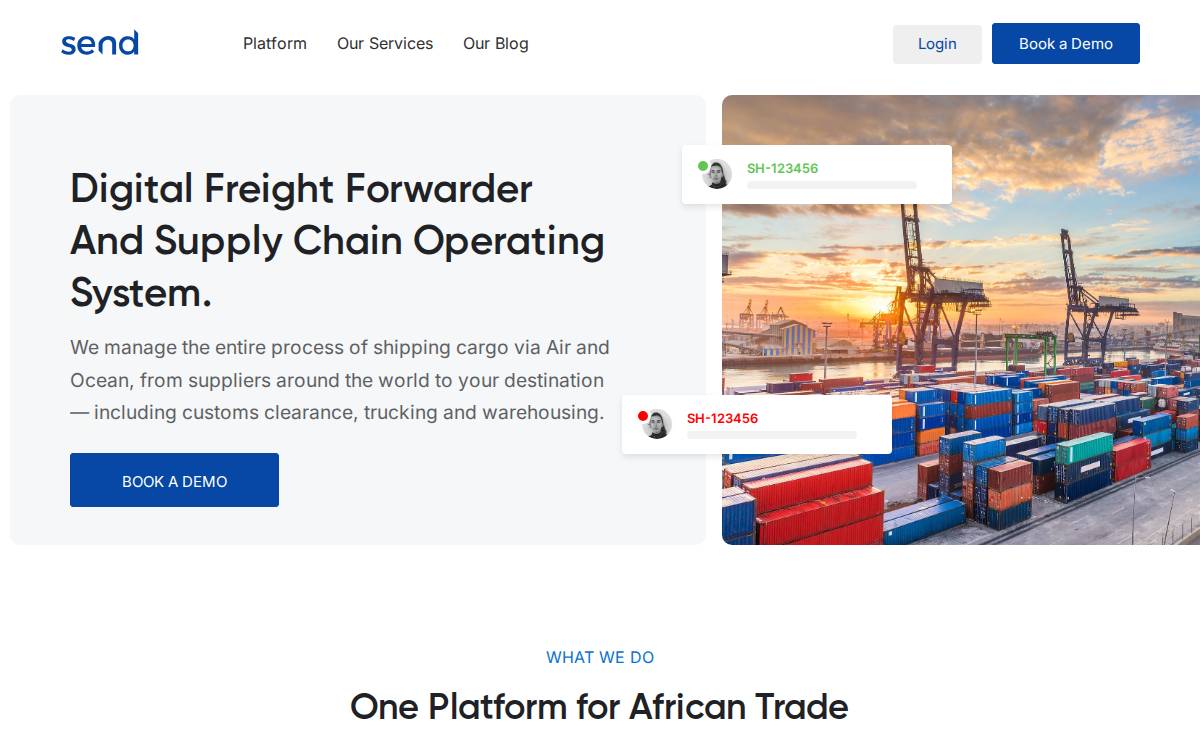 SEND website preview