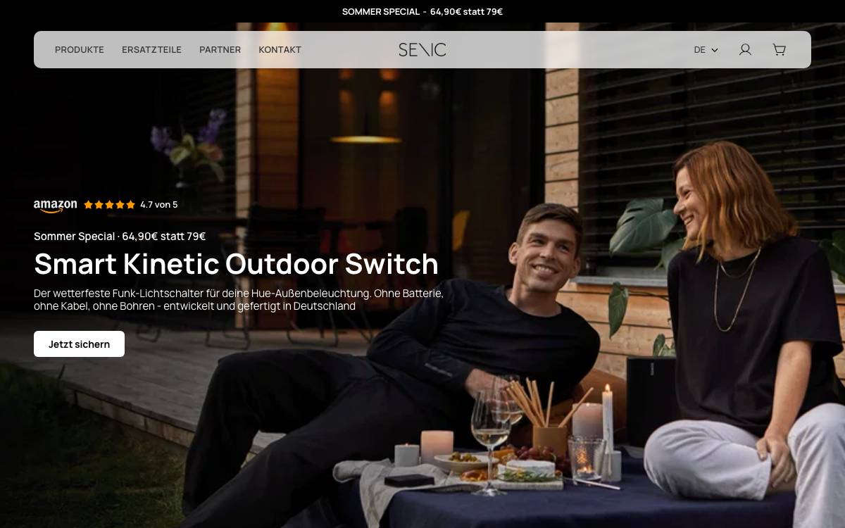 Senic website preview