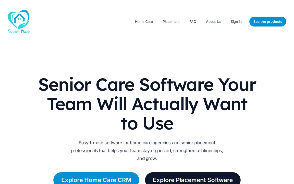 Senior Place website preview
