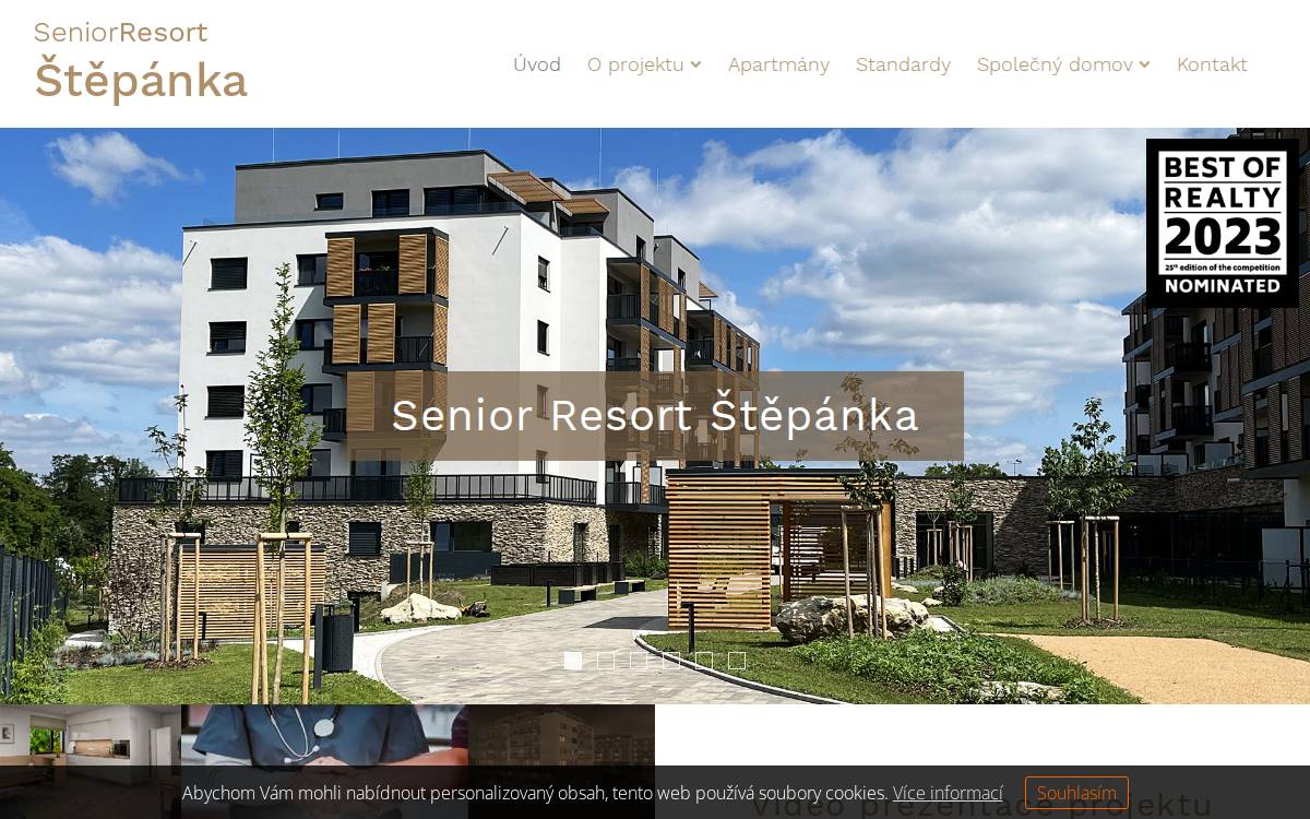 Senior Resort Štěpánka website preview