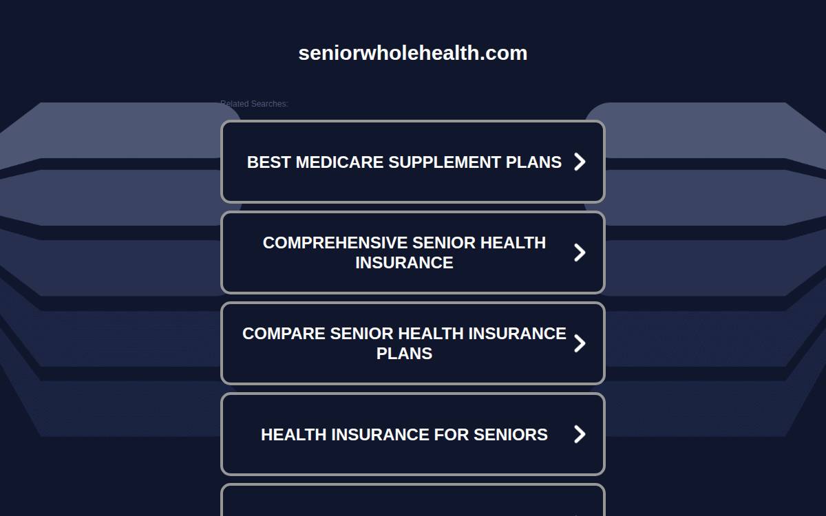 Senior Whole Health website preview