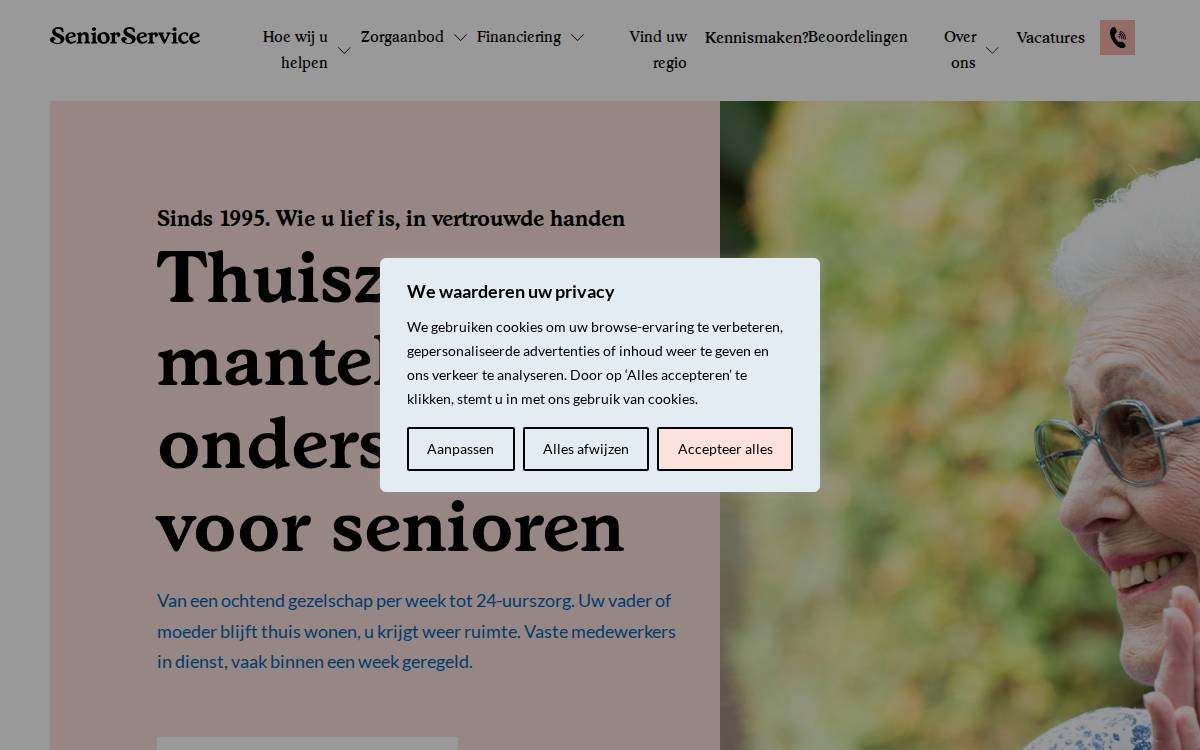 Seniorservice website preview