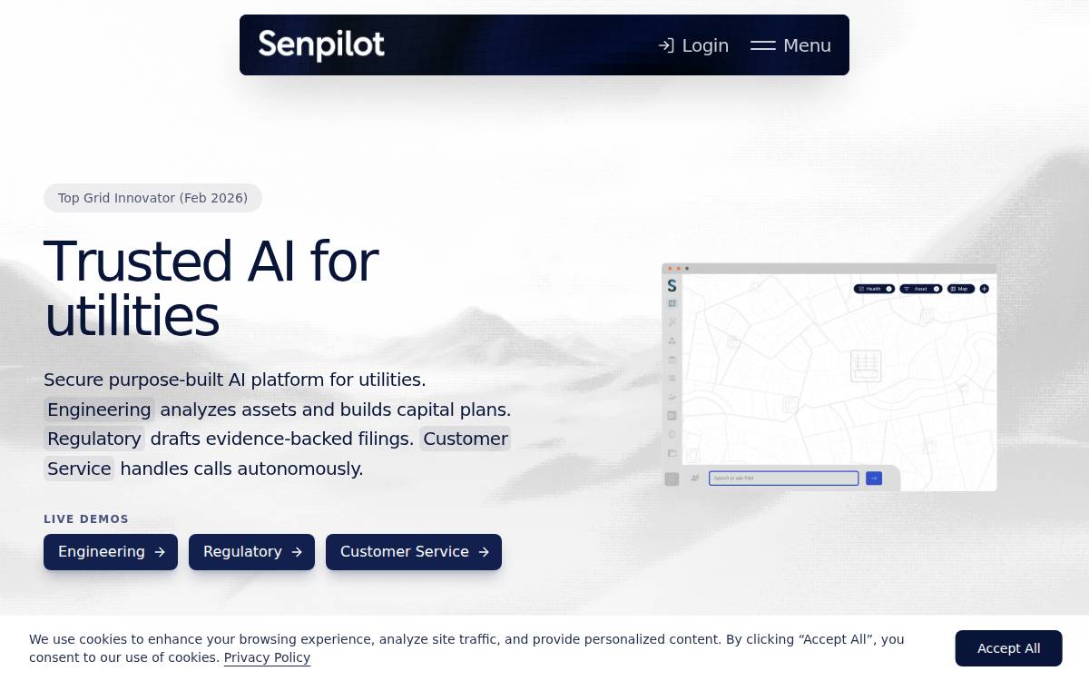 Senpilot website preview