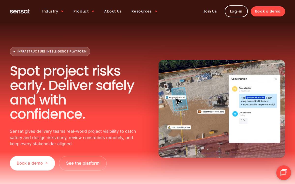 Sensat website preview