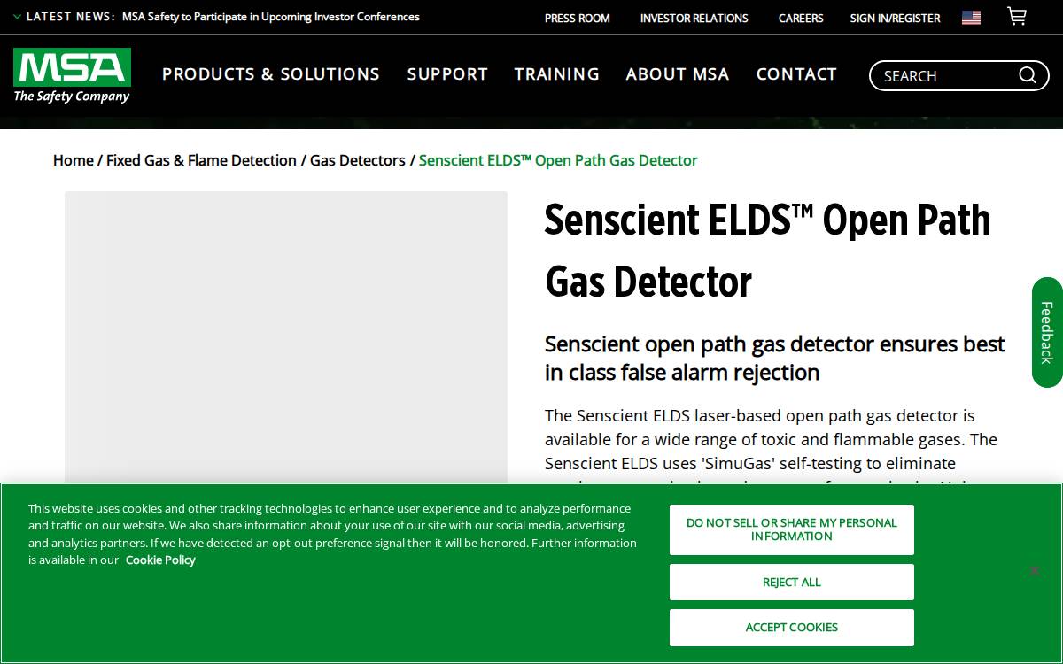Senscient website preview