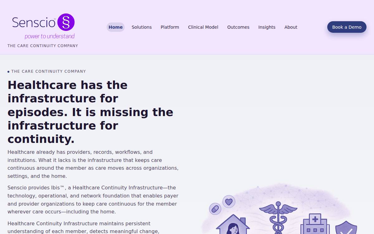 Senscio website preview