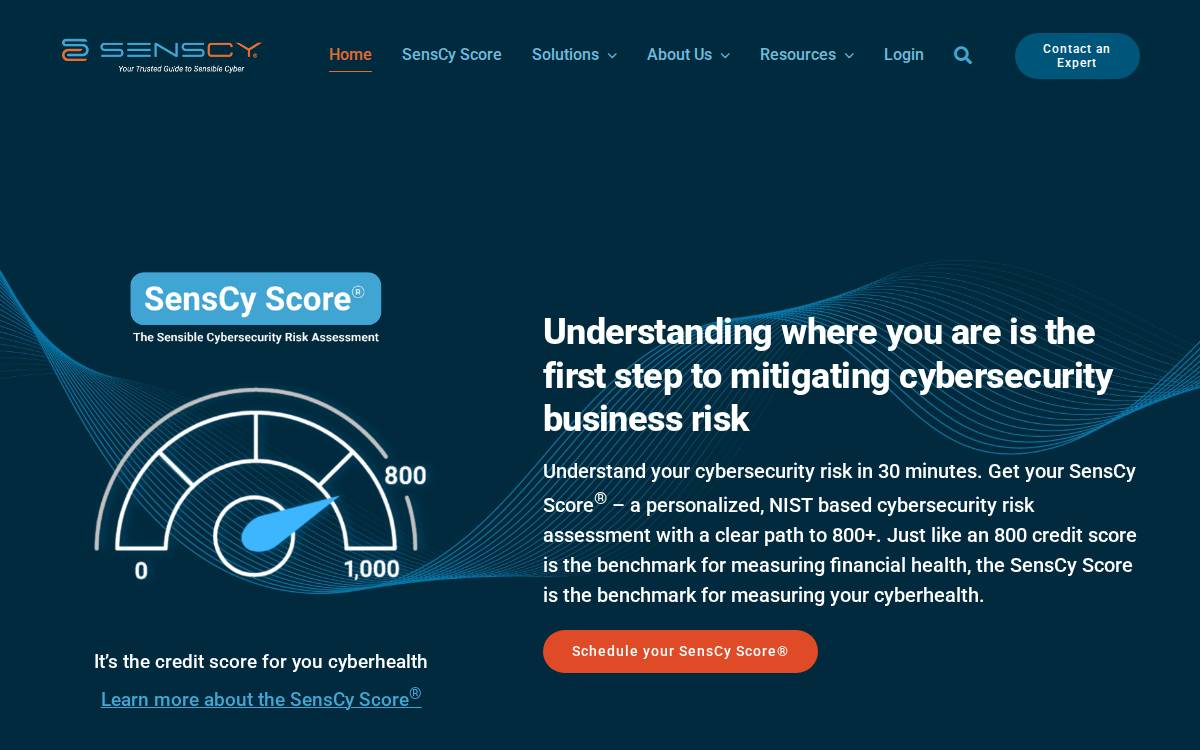 Senscy website preview