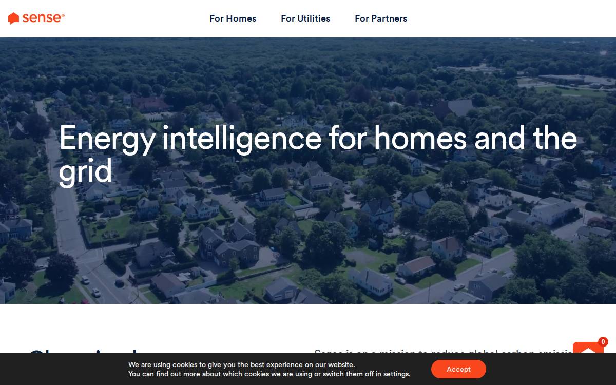 Sense website preview