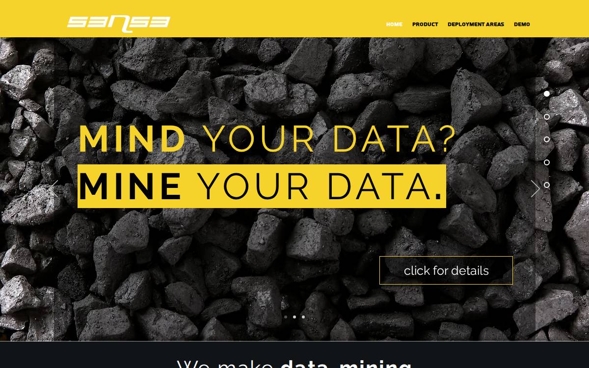 SENSE website preview