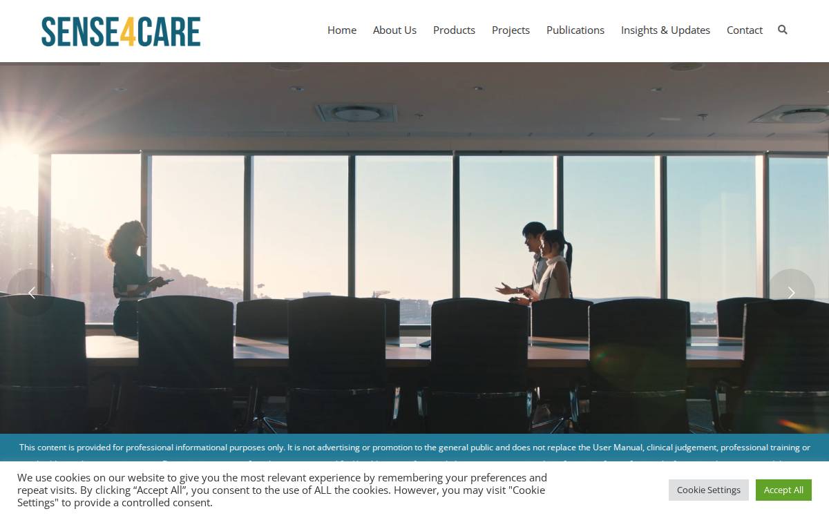Sense4Care website preview