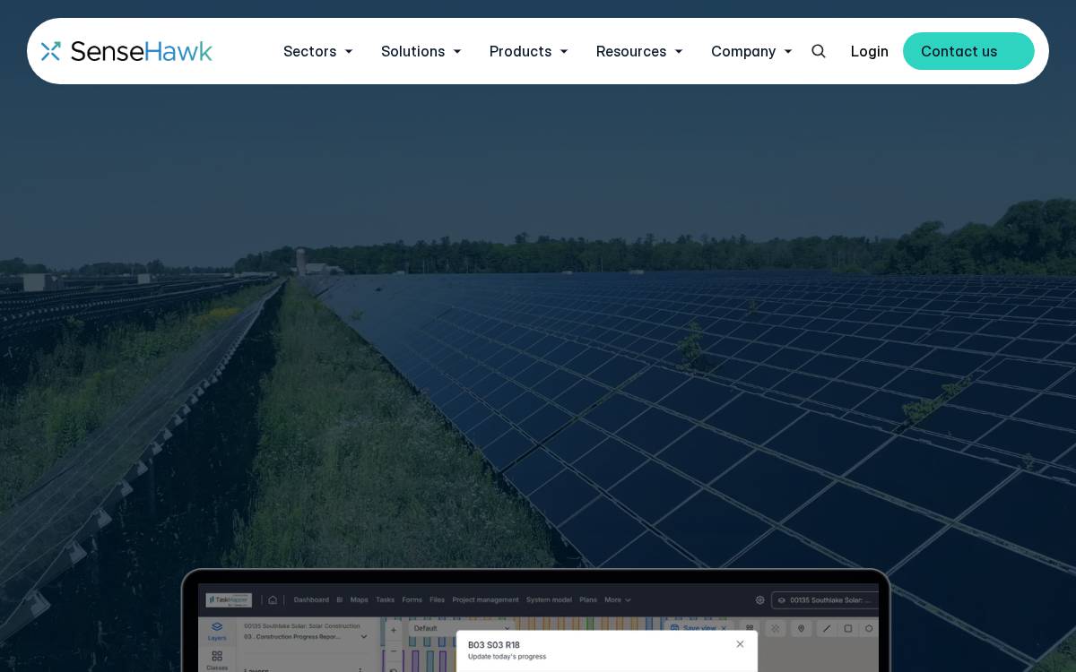 SenseHawk website preview