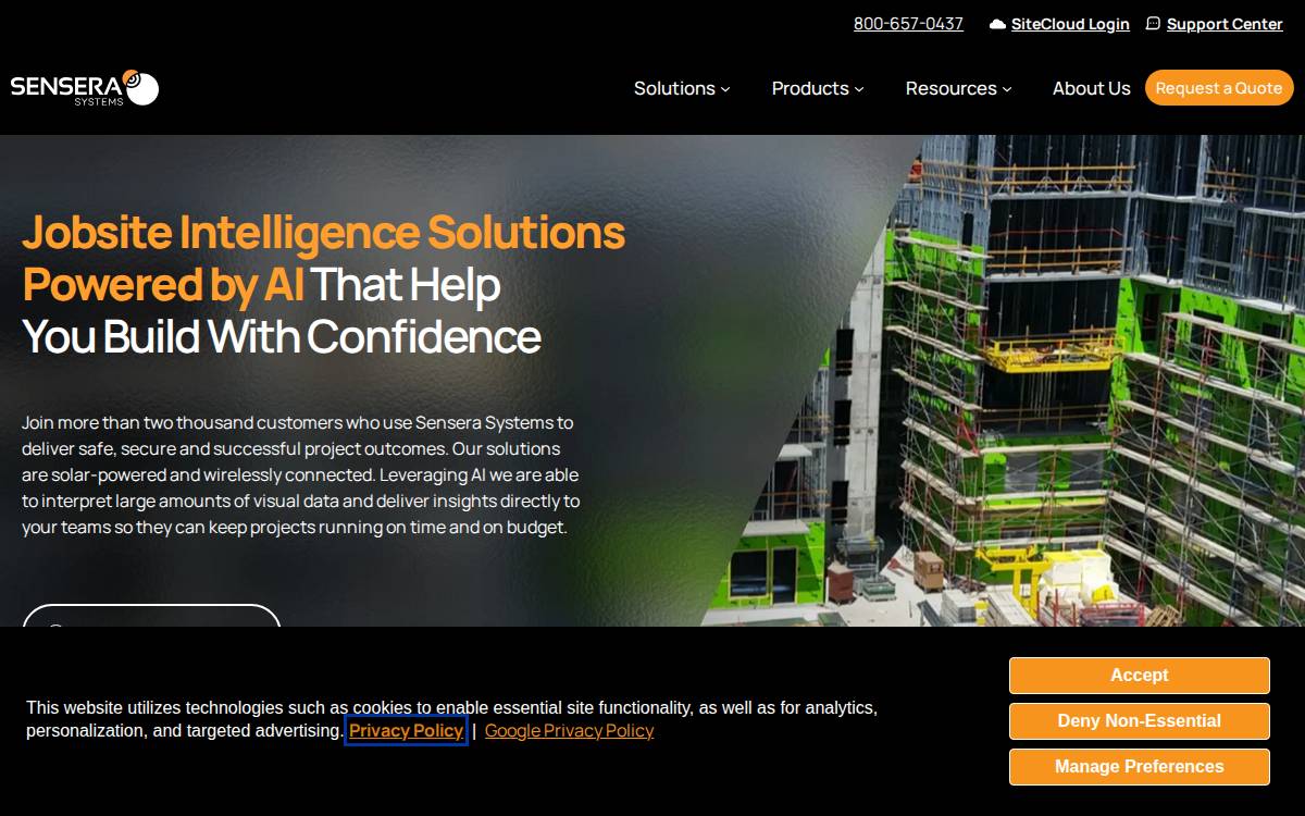 Sensera Systems website preview
