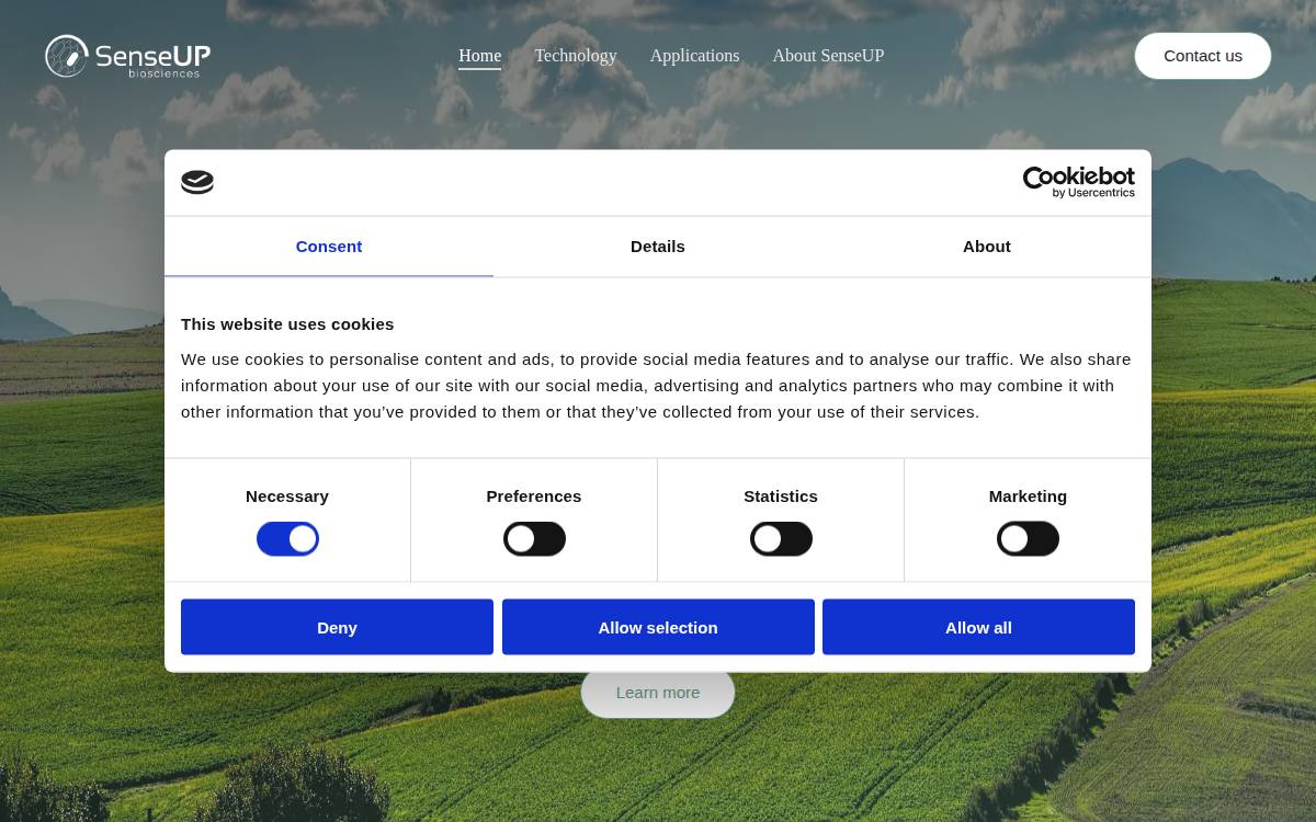 SenseUp website preview